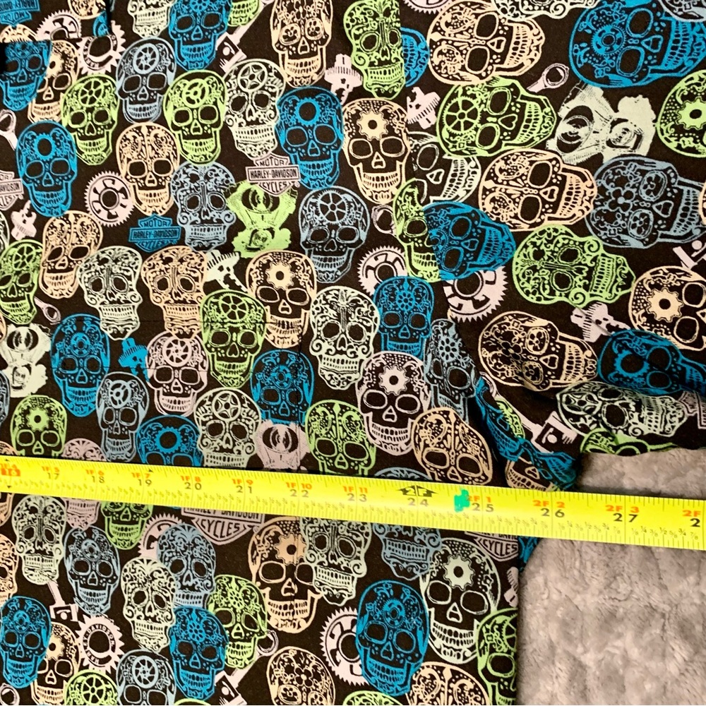 Harley-Davidson Multicolor Skull Pattern Men's Sh… - image 7